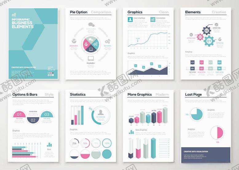 编号：45085104032336077091【酷图网】源文件下载-多样图表模板集合