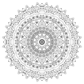 花纹创意圆形矢量黑白