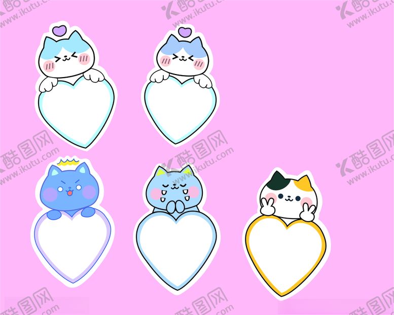 编号：48336810010043236409【酷图网】源文件下载-卡通猫咪便签