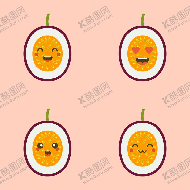 编号：04736509130408119684【酷图网】源文件下载-卡通百香果