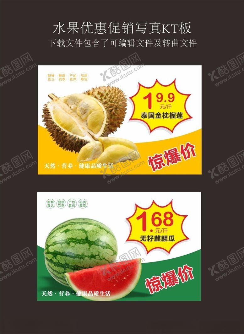 编号：38907807020520225342【酷图网】源文件下载-水果促销海报展示