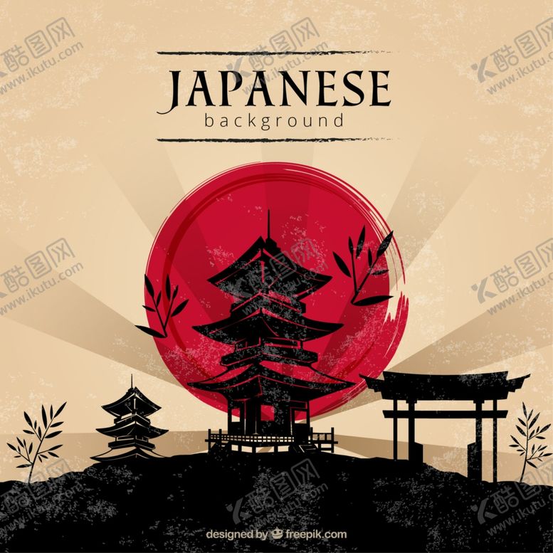 编号：72382007072019399397【酷图网】源文件下载-日本文化背景底纹插图