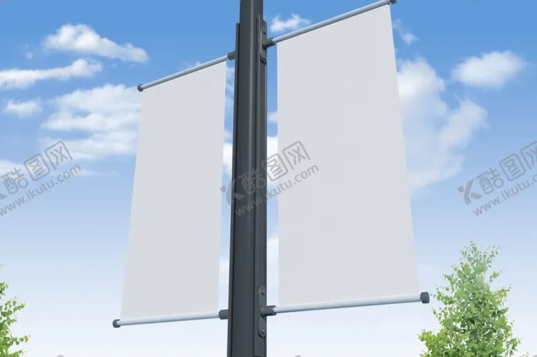 编号：55934609261651414979【酷图网】源文件下载-灯杆旗