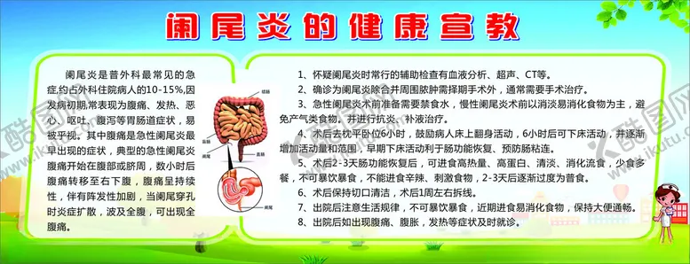 编号：52503502070639297272【酷图网】源文件下载-阑尾炎医院宣传