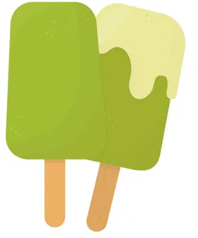 抹茶相关卡通绿色矢量图