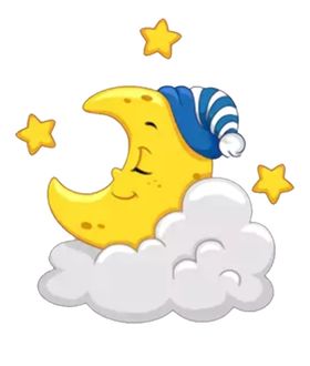 卡通可爱风星星月亮