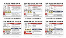 电梯机房安全风险点告知牌