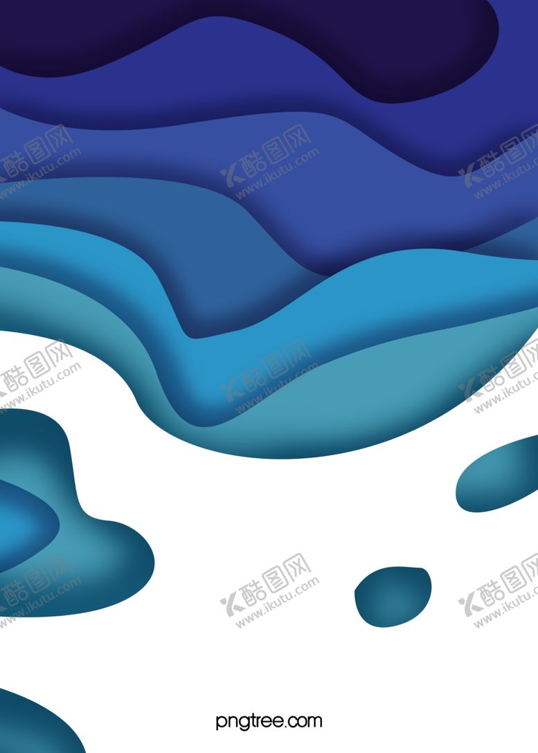 编号：74335409150559548035【酷图网】源文件下载-蓝白色流线剪纸渐变背景