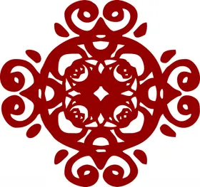 古代边框雕刻造型万字纹圆形中式图