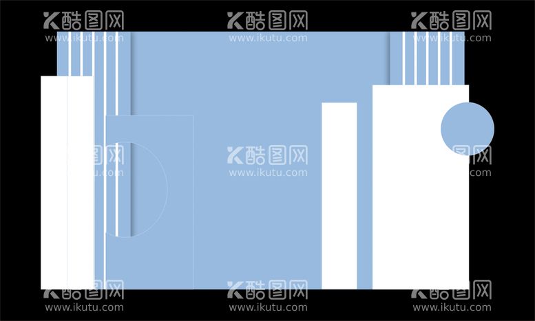 编号：92576111190153468047【酷图网】源文件下载-蓝色简约大气舞台迎宾区背景