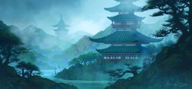 中国风大气插画场景