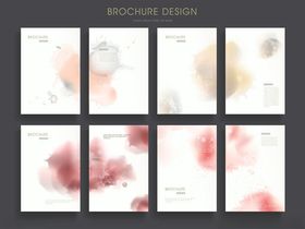 水彩花卉图案设计模板