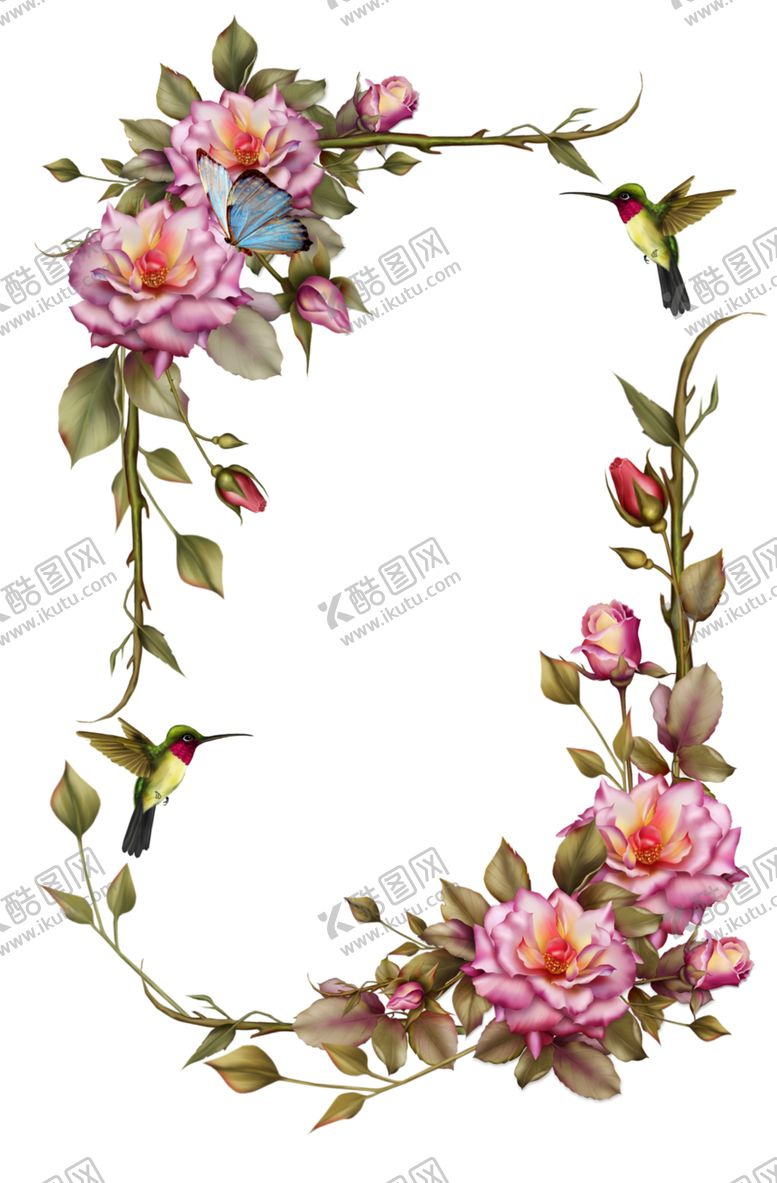 编号：84164205102112559362【酷图网】源文件下载-玫瑰相框