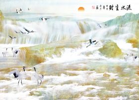 背景墙山水画