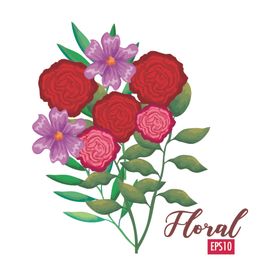 手绘鲜花
