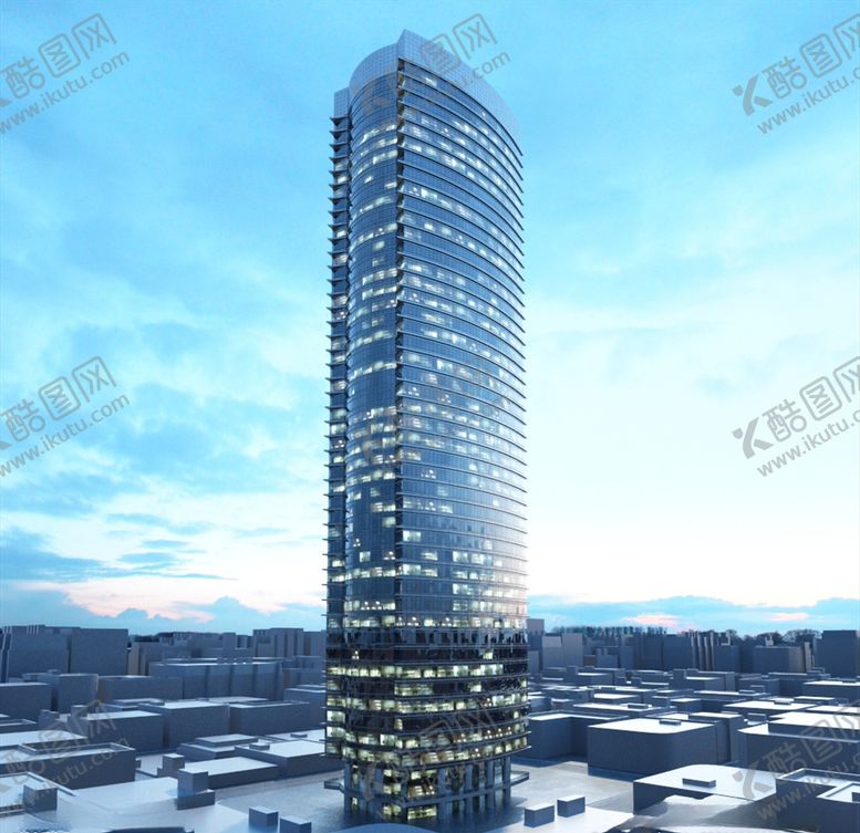 编号：44314210281640224758【酷图网】源文件下载-C4D模型大夏大楼建筑摩天大夏