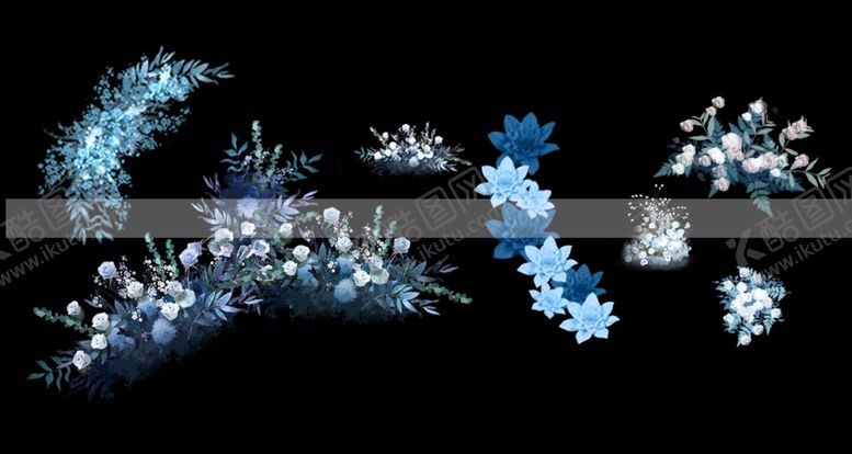 编号：31748610050642335308【酷图网】源文件下载-蓝色花艺