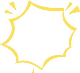 金黄色简约爆炸形装饰