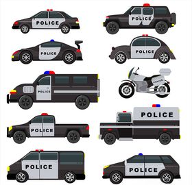卡通警车