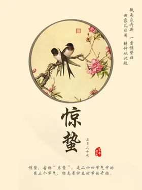 惊蛰海报传统节日节气