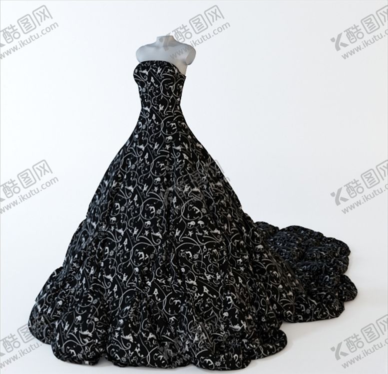 编号：47706105160332531831【酷图网】源文件下载-长裙礼服模型