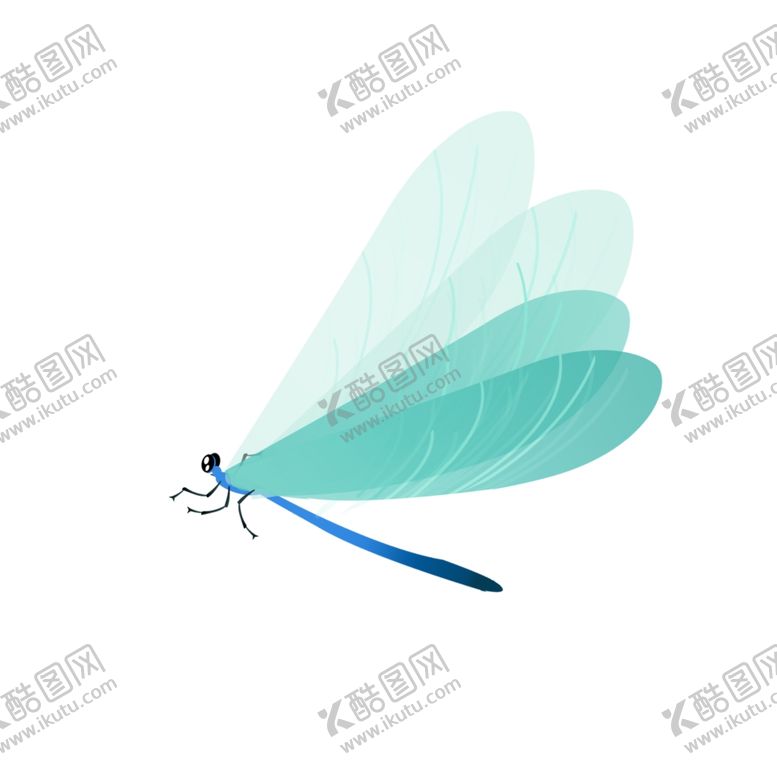 编号：74337805012108191000【酷图网】源文件下载-夏日昆虫蜻蜓插画