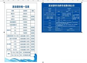 停车收费公示牌