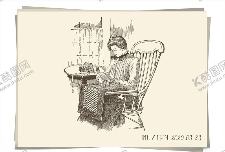 编号：20820809151643389343【酷图网】源文件下载-编织挂毯的女子