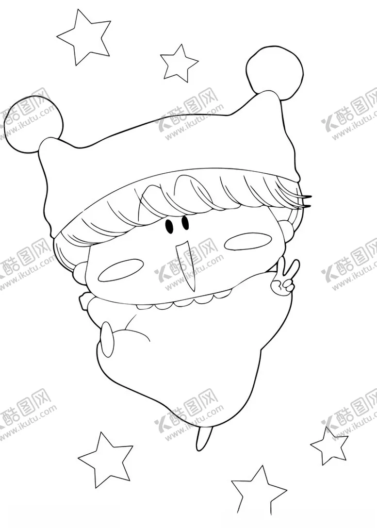 编号：58136302091158501780【酷图网】源文件下载-黑白手绘精灵