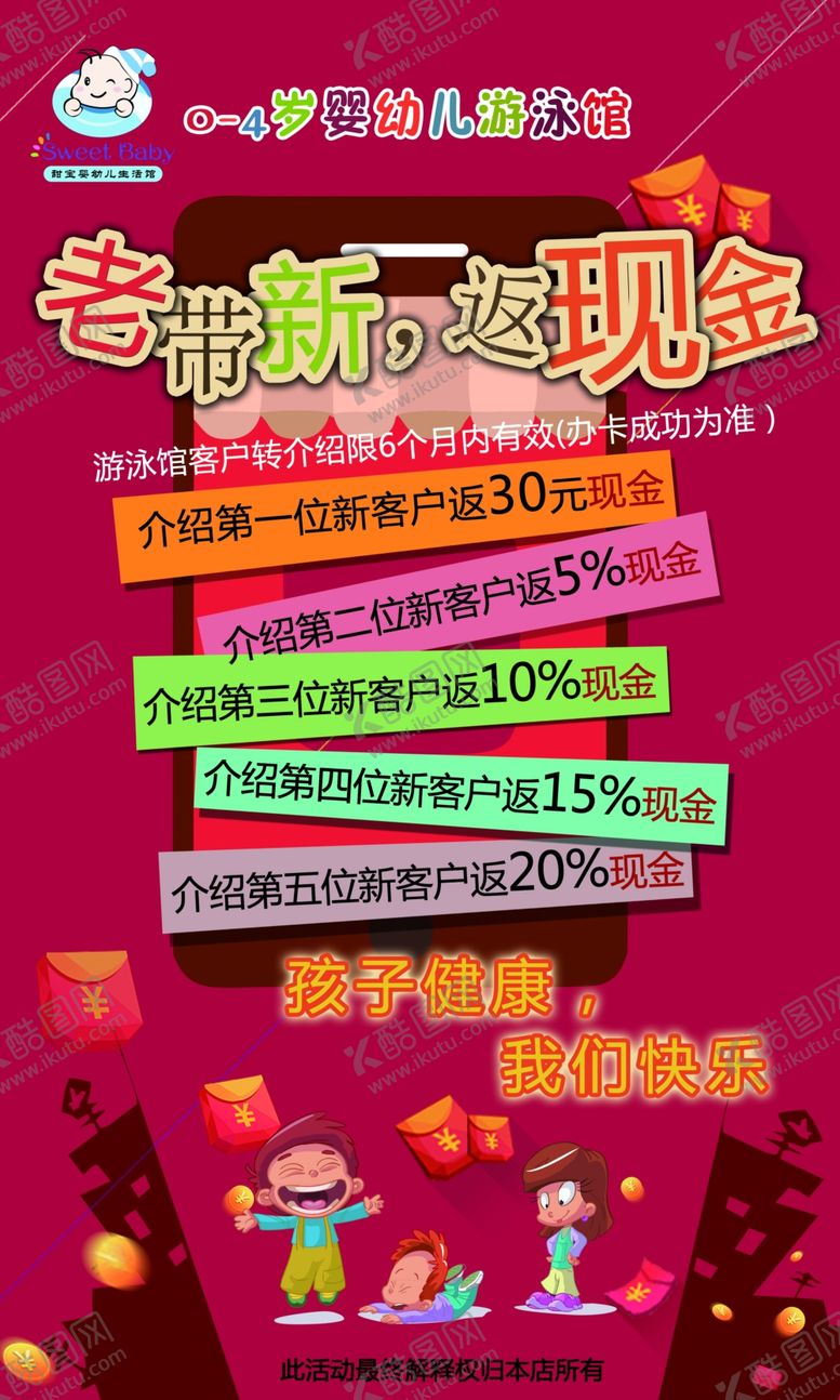 编号：77364507070120273376【酷图网】源文件下载-婴幼儿游泳馆海报