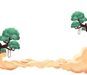 水墨松树