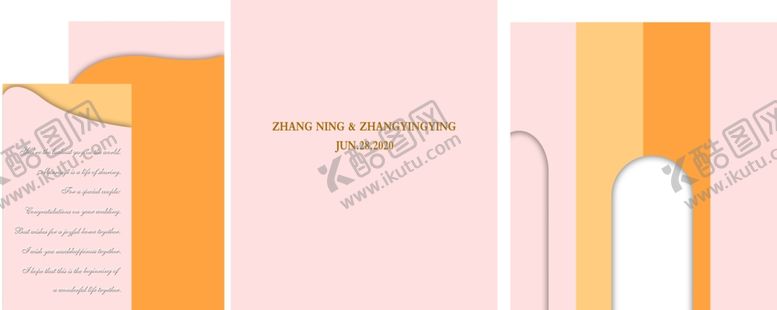 编号：47257707141153215642【酷图网】源文件下载-粉橙撞色婚礼图片