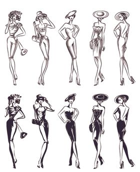 女性剪影