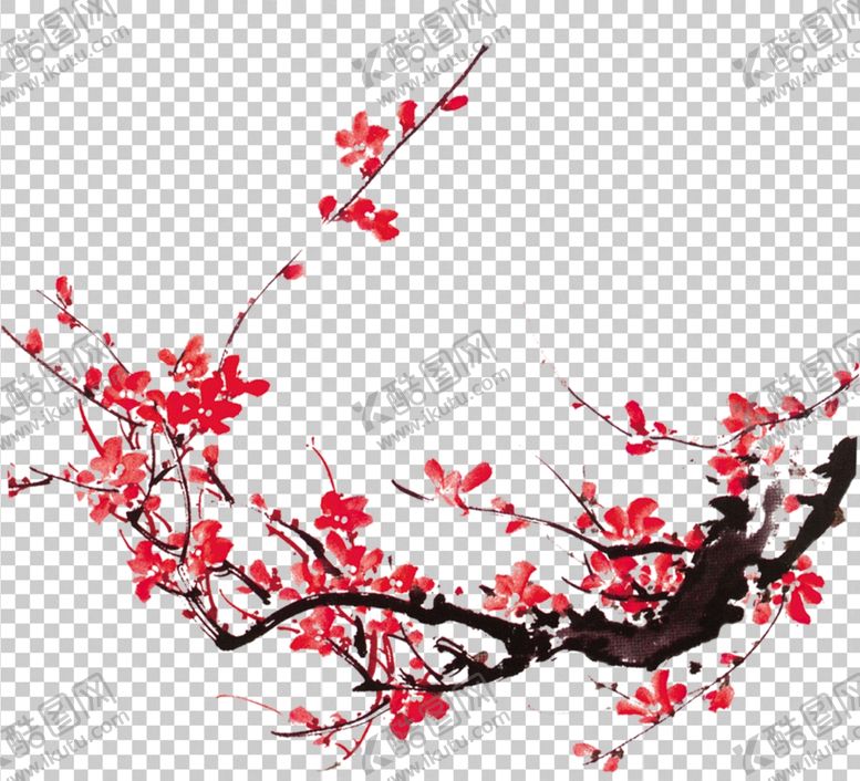 编号：51282205080230356360【酷图网】源文件下载-透明底梅花