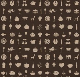 咖啡店披萨店元素