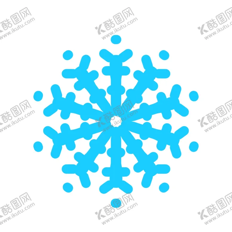 编号：70580404081406347353【酷图网】源文件下载-手绘蓝色冬天免扣雪花