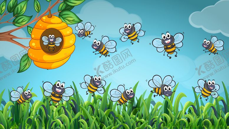 编号：24401109211119135868【酷图网】源文件下载-蜜蜂