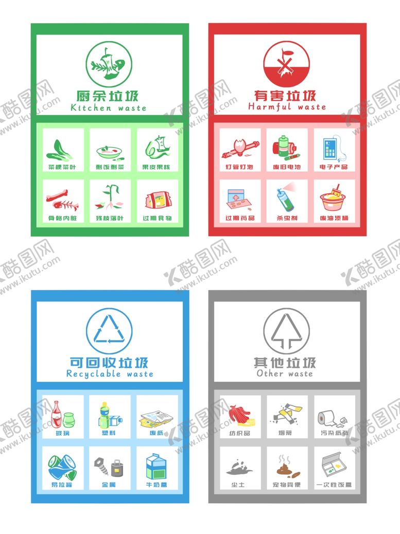 编号：86772001172343424476【酷图网】源文件下载-垃圾分类           