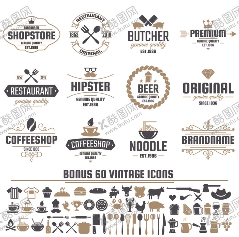 编号：81916109240129512226【酷图网】源文件下载-复古徽标