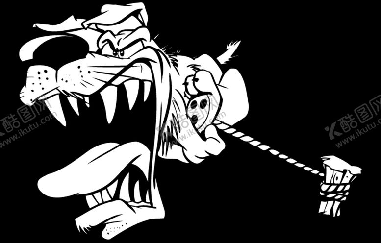 编号：13240010142341042442【酷图网】源文件下载-手绘黑白动物