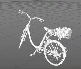 C4D模型自行车