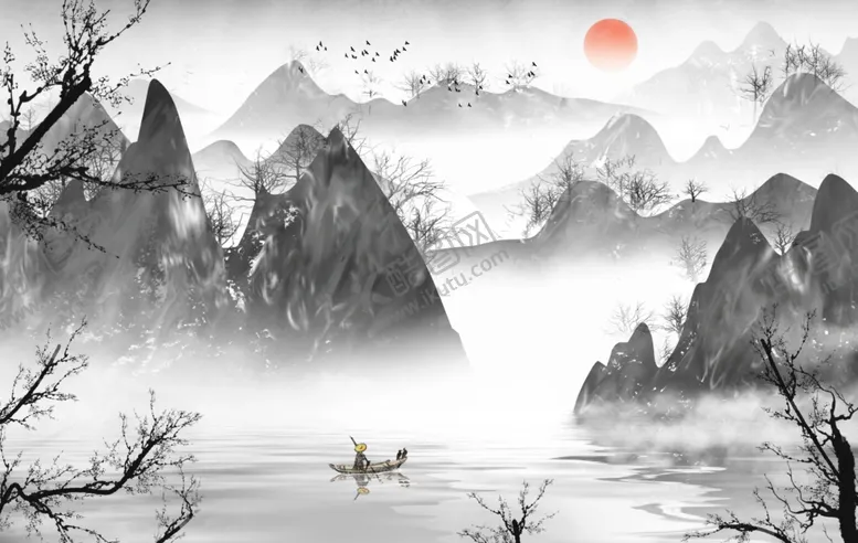 编号：92335806160809043255【酷图网】源文件下载-水墨山水