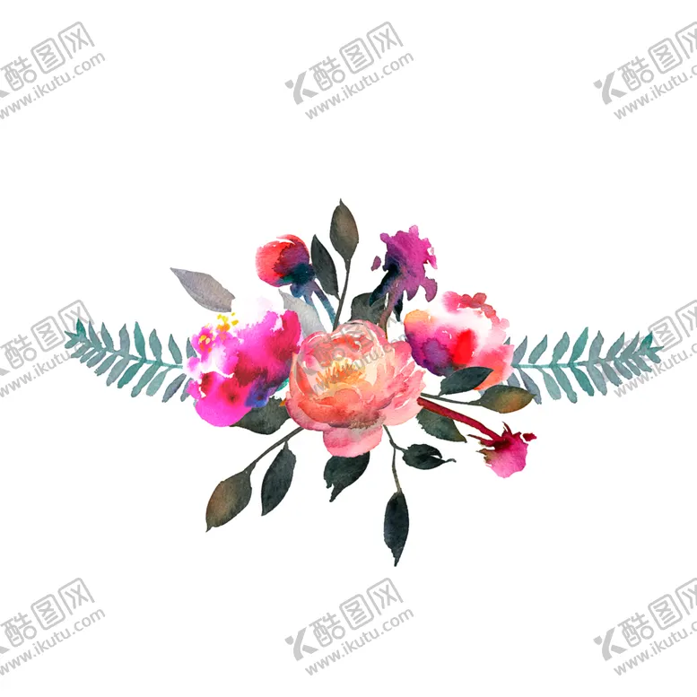 编号：22627902050348462651【酷图网】源文件下载-水彩花