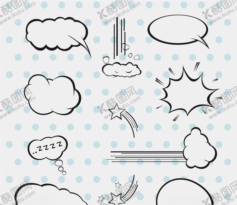 编号：97679110080114407108【酷图网】源文件下载-漫画风格语音泡沫
