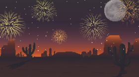 卡通夜景