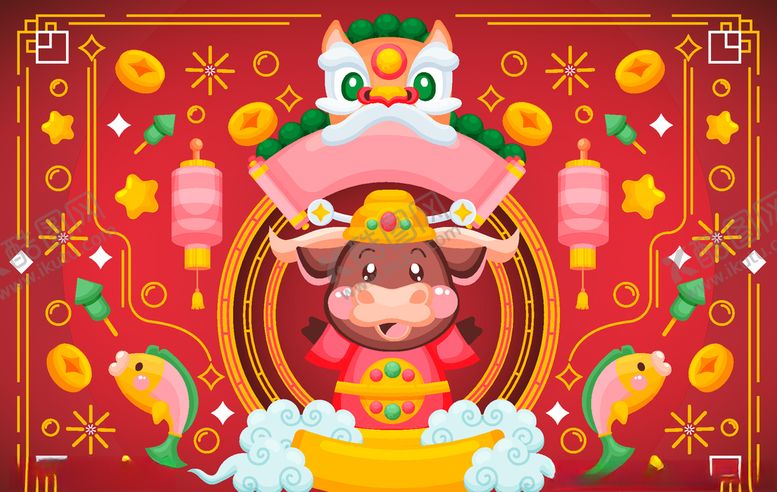 编号：58266905132150308050【酷图网】源文件下载-牛年海报