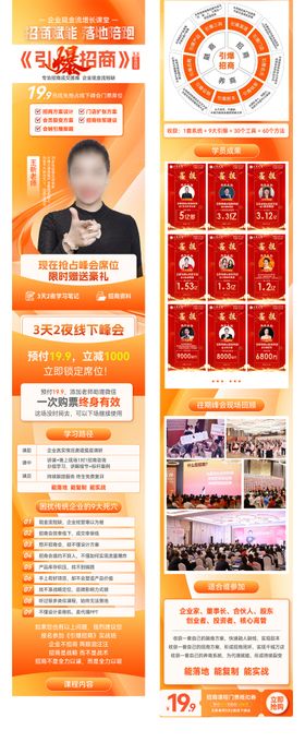 招商培训课程长图推文海报