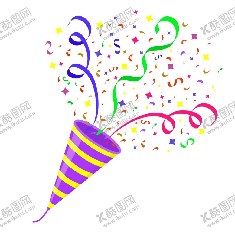 编号：94720609190619013841【酷图网】源文件下载-礼花彩带