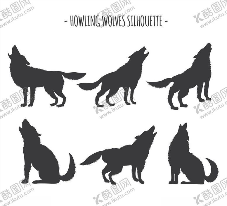 编号：56034210141458046341【酷图网】源文件下载-矢量动物剪影