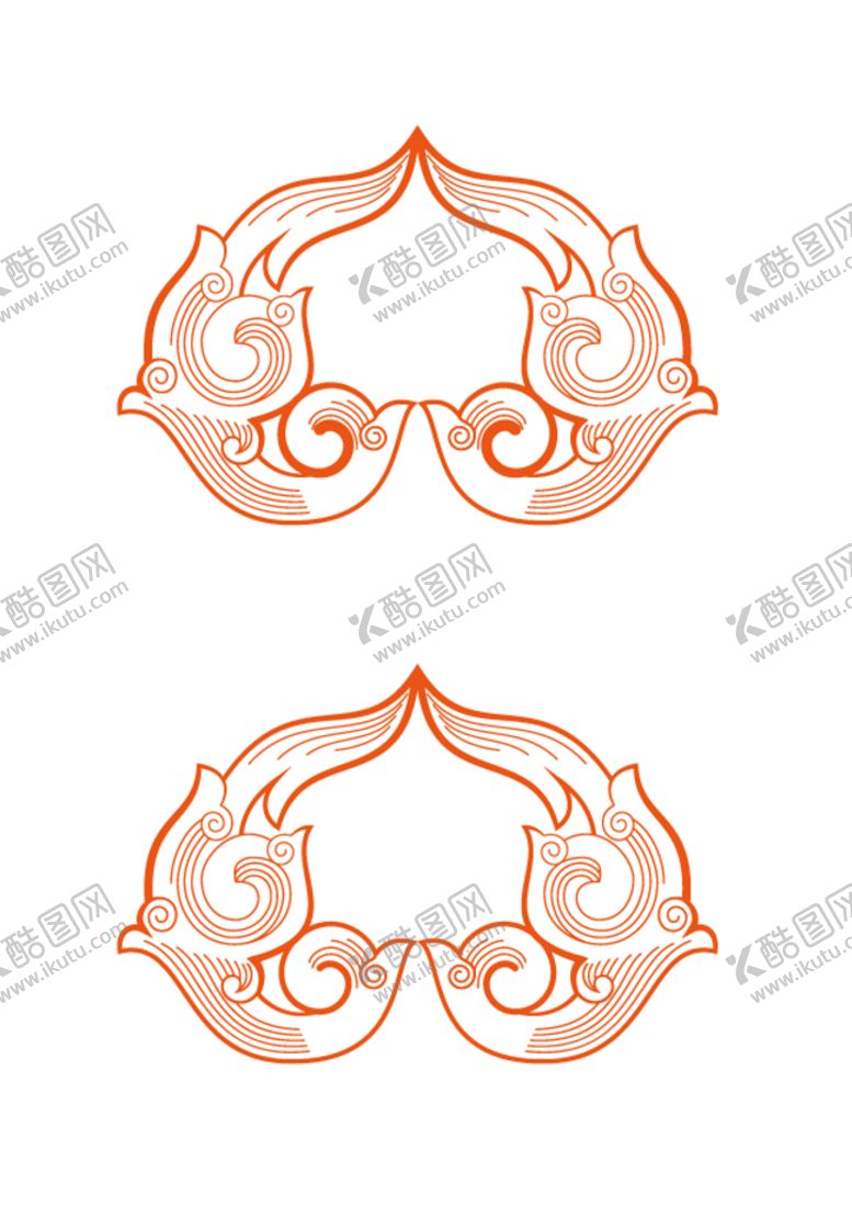 古典纹样古典图案对称线条线条